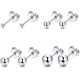 4 Pairs 925 Earrings For Women Girls Round Ball Small Stud Earrings Set 2; 3; 4; 5 Mm 4 Pairs 925 Earrings For Women Girls Round Ball Small Stud Earrings Set 2; 3; 4; 5 Mm
